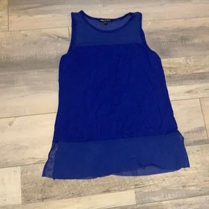 Navy top w mesh detail